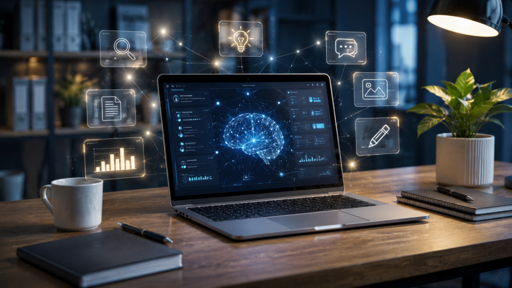 Beginner using AI tools for productivity and learning